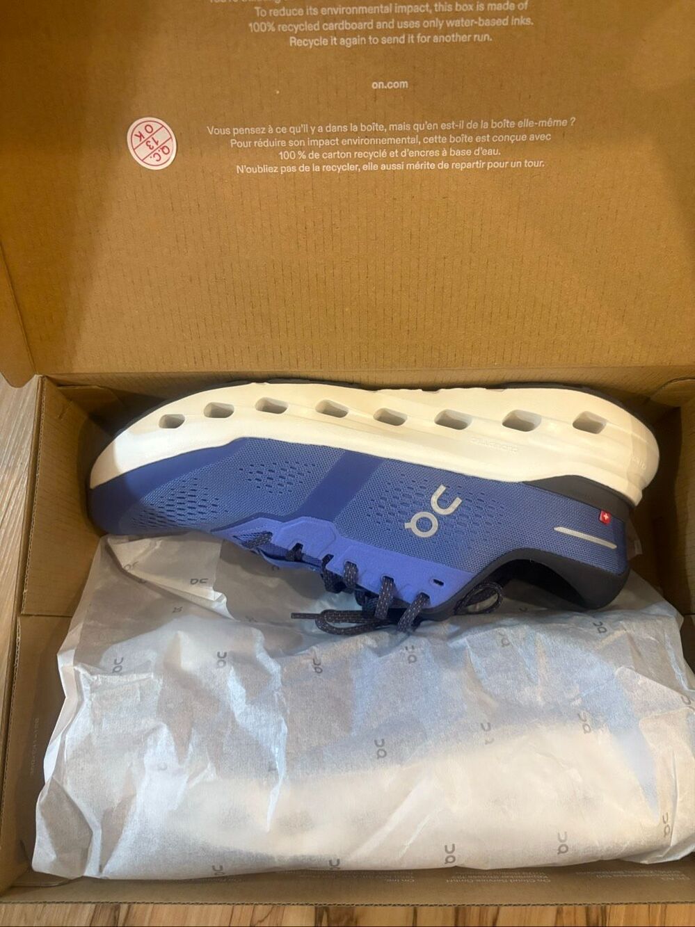 On Cloudrunner 2 Sailor Ivory Blue Men's Size 10.5 NWB New In Box Running Shoes - Picture 5 of 6
